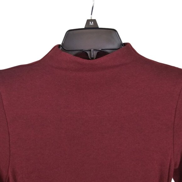 Cottage Prairie Cabin Boho Modern Chic Fall Midi Heat-Tech Burgundy Wine OGL SM - Picture 9 of 13